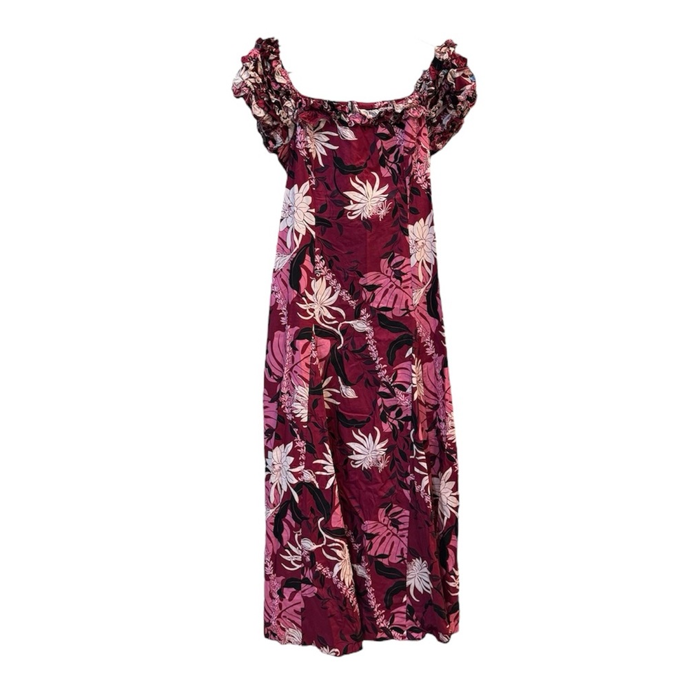 Long Hawaiian Dress Makapuu Purple Large